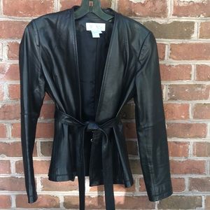 Worth black leather jacket